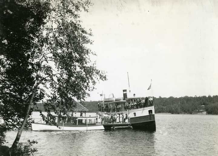 The S.S. Glenada at Cedarcroft Wharf, Magnetawan River