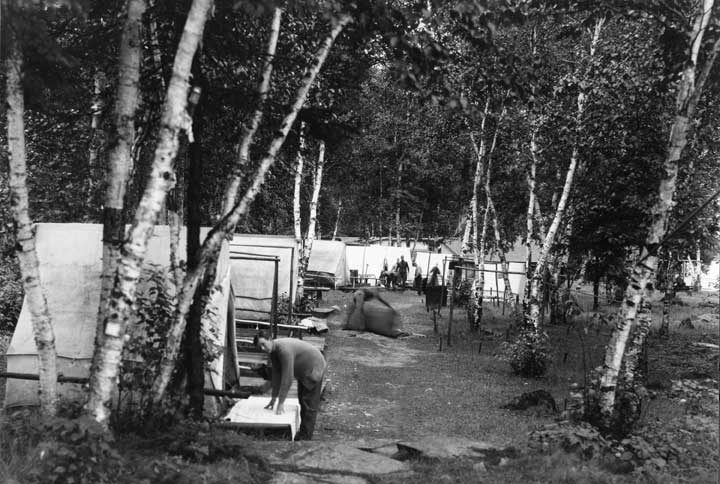 A view of Kewaydyn Camp, Temagami