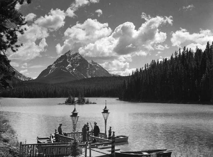 On the dock at Leach Lake, Jasper