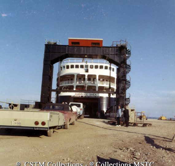 Cars going aboard the MV Ambrose Shea at North Sydney, NS