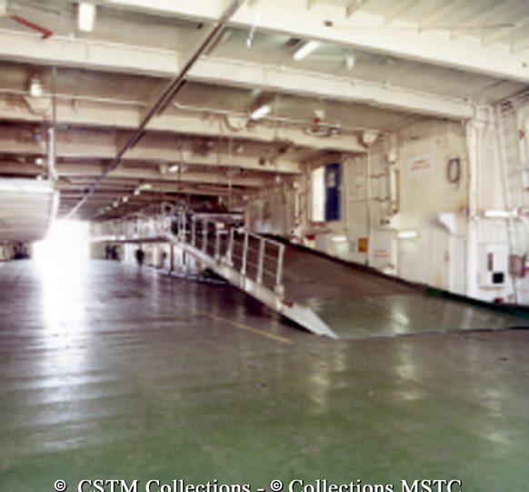Empty car deck on the MV Lucy Maud Montgomery