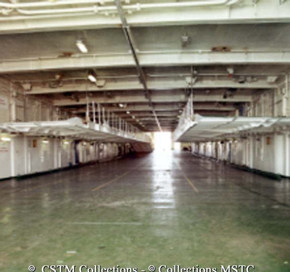 Empty car deck on the MV Lucy Maud Montgomery
