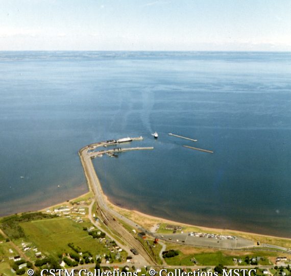 Aerial view of Cape Tormentine ferry terminal