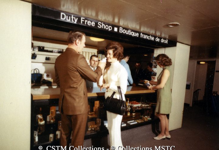 Duty free shopping onboard the ferry MV Bluenose