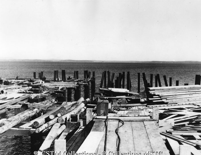 Construction of a dock to be included as part of a new ferry terminal, Bar Harbor, Maine