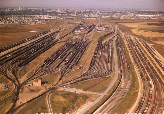 Aerial view of Symington Yard, Winnipeg, Manitoba