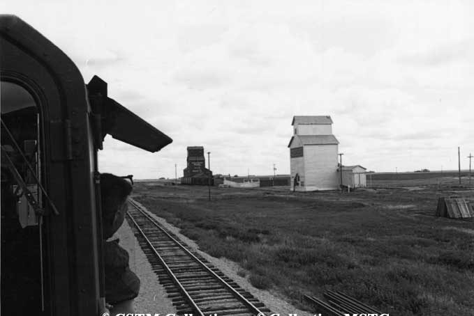 Local freight train arriving at Bradwell