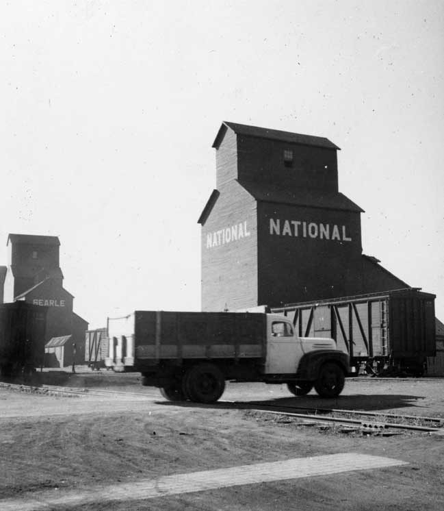 A grain truck at Swan River, Manitoba
