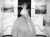 Costumed employee at the door of the Canadian National Railway Museum Train
