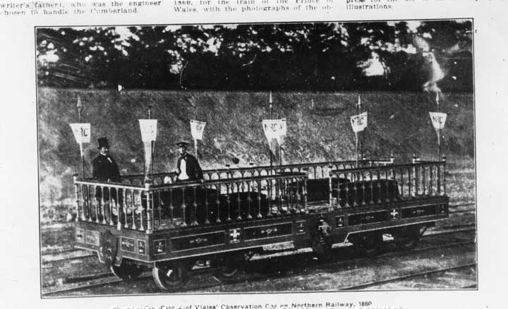 Northern Railway Prince of Wales observation car 1860