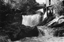 Bic, Quebec - Falls under bridge on highway