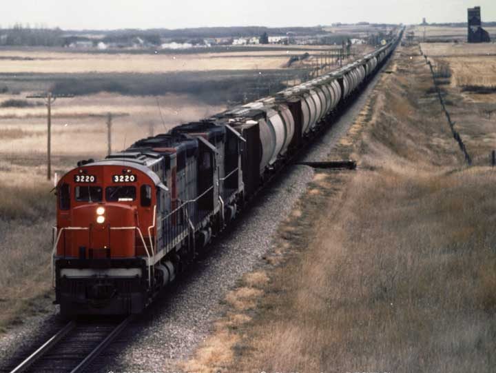 Unit train of potash on the prairies