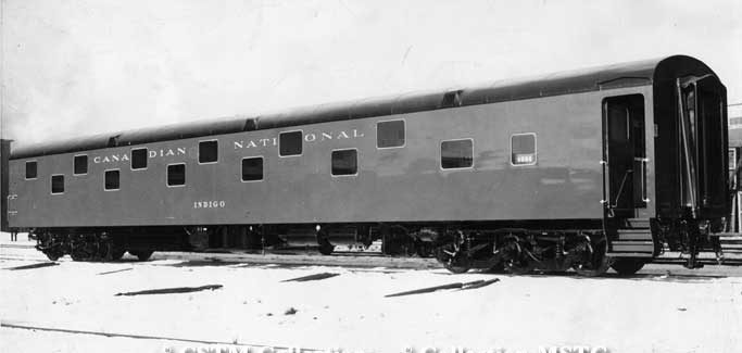 24 duplex roomette car 2000 indigo, built by Canadian Car & Foundry Company in 1950