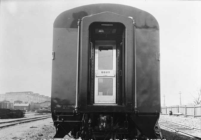 First class EM coach 5527, built by Canadian Car & Foundry Company in 1954