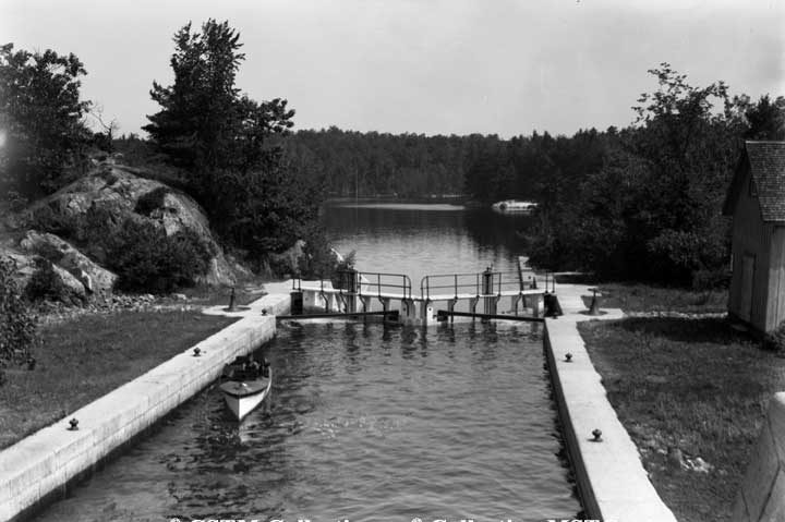 View of Burleigh Falls Lock, Kawartha Lakes, Ontario