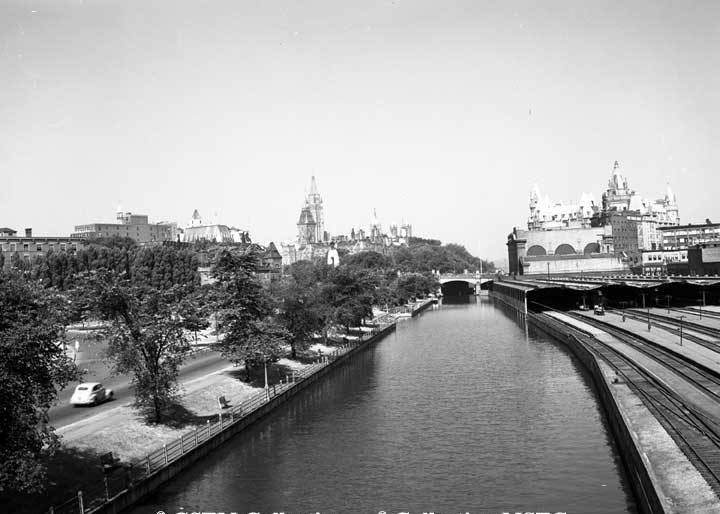 View of the Rideau Canal and Union Station, Ottawa