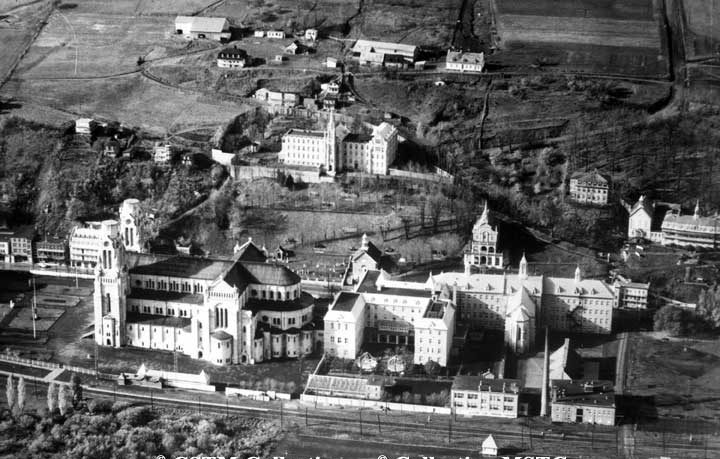 Aerial view of Ste. Anne de Beaupré, Quebec