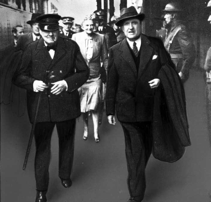 President R.C. Vaughan and Sir Winston Churchill in Halifax