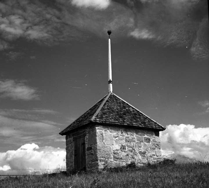 Old powder house, of the Jesuits Fort, at the mouth of Metabetchouan River built in latter part of the 17th century