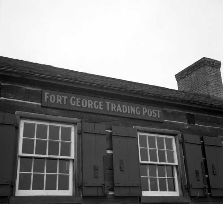 Sign indicating the Fort George Trading Post, Niagara-on-the-Lake