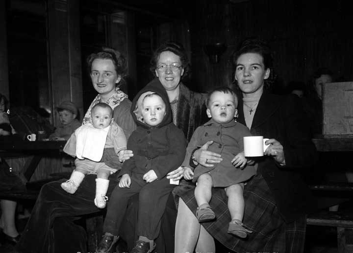 British war brides and their children traveling by ship to Halifax