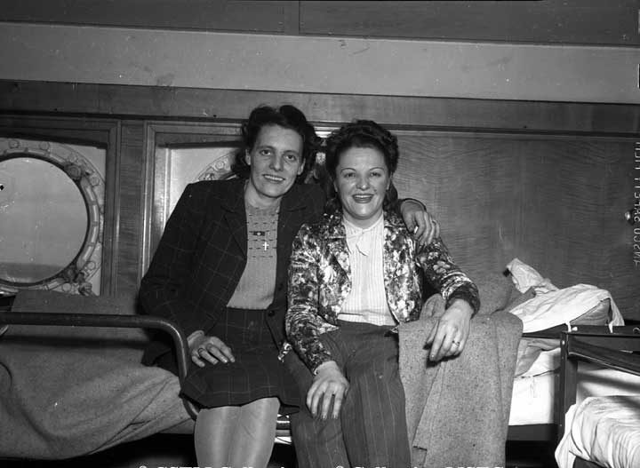 British war brides traveling by ship to Halifax