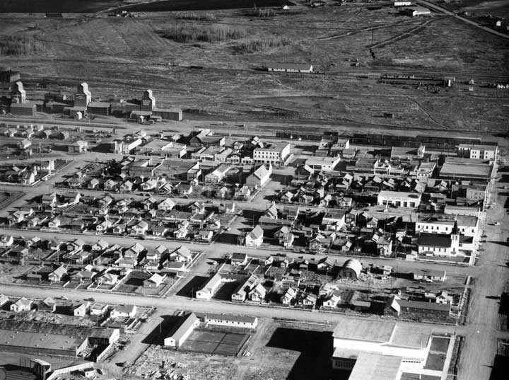 Aerial view of Dawson Creek, B.C.