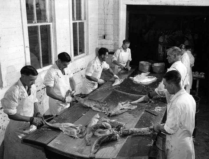 Cannery chicken haddies at Souris, P.E.I.