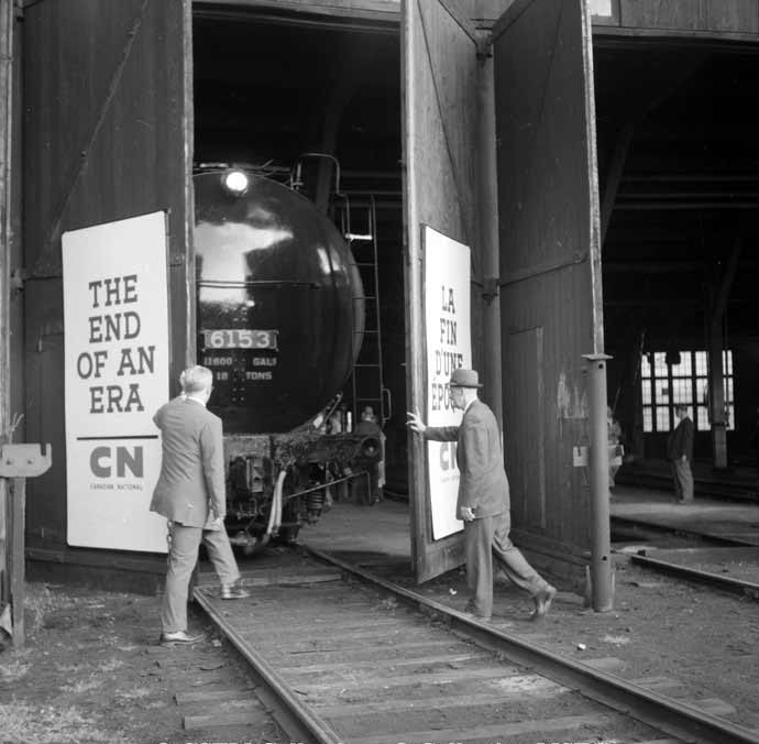 Locomotive no. 6153 - last run of steam locomotive - Montreal-Ottawa - Montreal-Joliette
