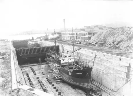 The Canadian Sapper in dry dock