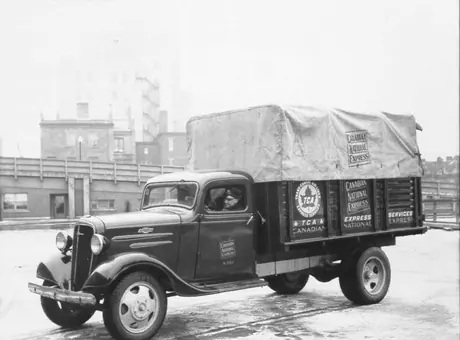 Canadian National Express truck with Trans-Canada Airlines logo