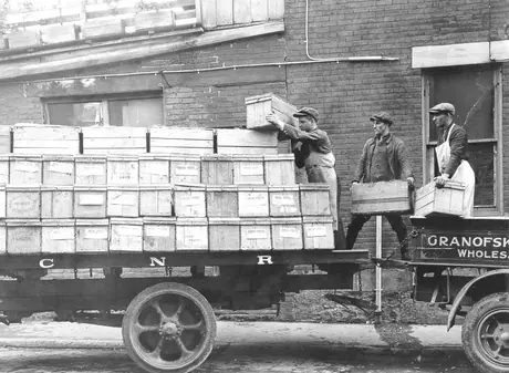 Loading eggs on a CNR Express truck