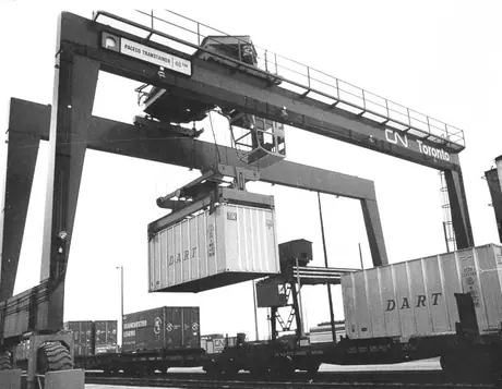 Unloading container at Conport Toronto