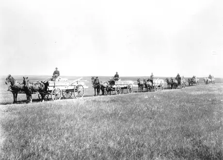 Settlers with wagons