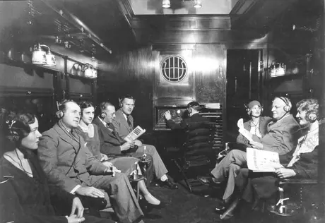 Passengers “listen in” aboard Maple Leaf radio car