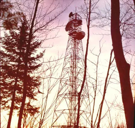 Microwave radio tower