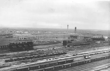 CN Transcona shops : aerial view