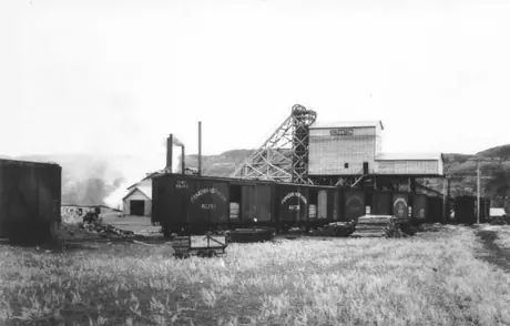 Canadian Northern boxcars transporting coal at Scranton Coal Mine