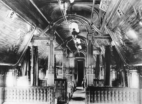 Interior view of a Grand Trunk sleeping car