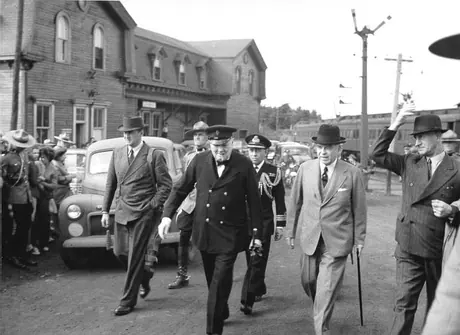 Sir Winston Churchill and Mackenzie King at Quebec Conference