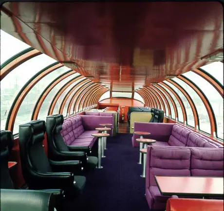 Interior view of observation level, sceneramic car