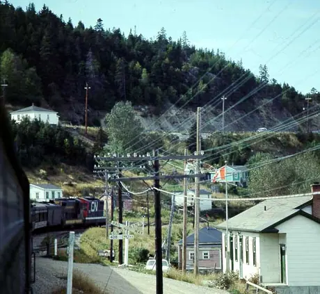 The Newfie Bullet pulled by locomotives 907 and 939