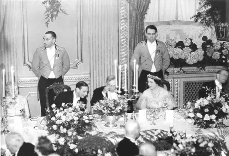 State banquet: King George VI, Queen Elizabeth and Prime Minister