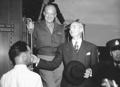 General Dwight D. Eisenhower with Hon. Angus L. Macdonald, Premier of Nova Scotia