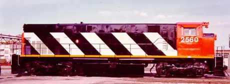 CN diesel-electric locomotive 2560, right side