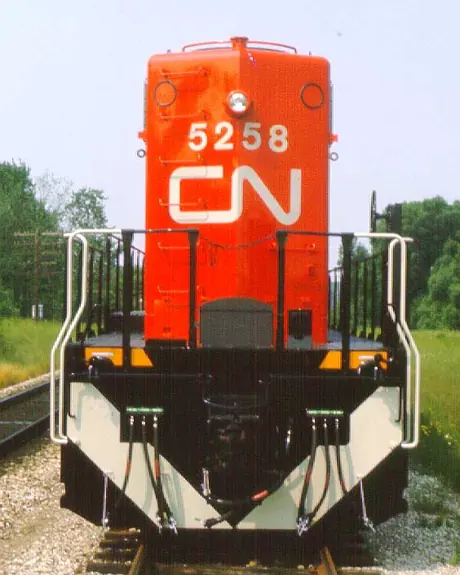 CN diesel-electric locomotive 5258, rear view