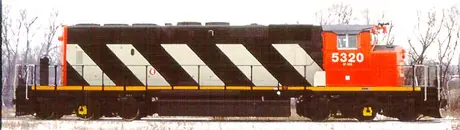 CN diesel-electric locomotive 5320, right side view