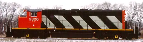 CN diesel-electric locomotive 5320, left side view