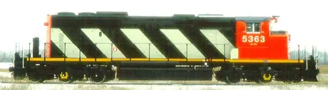 CN diesel-electric locomotive 5363, right side view