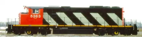 CN diesel-electric locomotive 5363, left side view